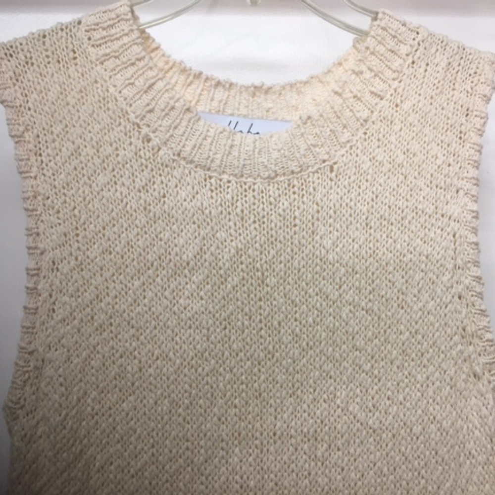 NEW ANTHRO CALLAHAN ISLA IVORY KNIT MIDI DRESS SLITS - Picture 6 of 13
